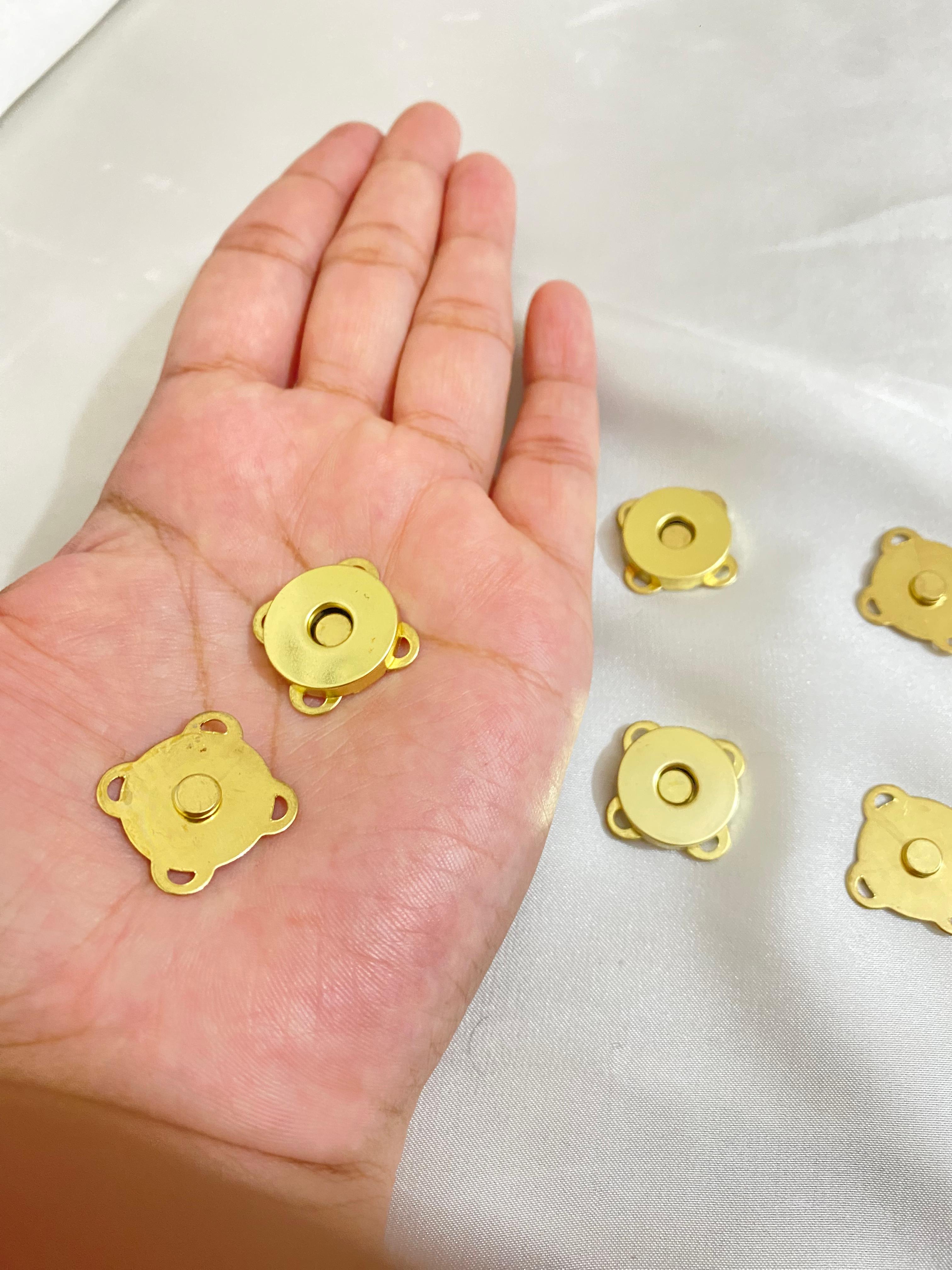 10 Sets Magnetic Buttons for Bags – Strong Automatic Adsorption Metal Snap Buckles, DIY Bag Closure Magnetic Clasps for Handbags, Wallets, Purses & Sewing Crafts