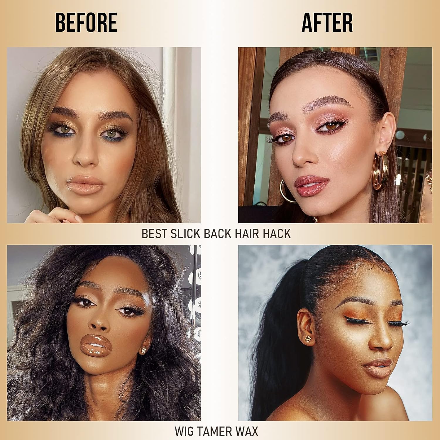 Hair Wax Stick,Professional Strong Hold Hair Styling Gel,Slick Stick Hair Pomade for Flyaways and Edge Frizz Hair,Non-greasy Long Lasting Gels Hair Cares Make Broken Hair Look Neat & Tidy 75 gram