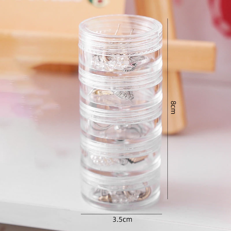 Transparent Round 5 Layer Jewelry Organizer Box Storage Gifts Daraz.pk