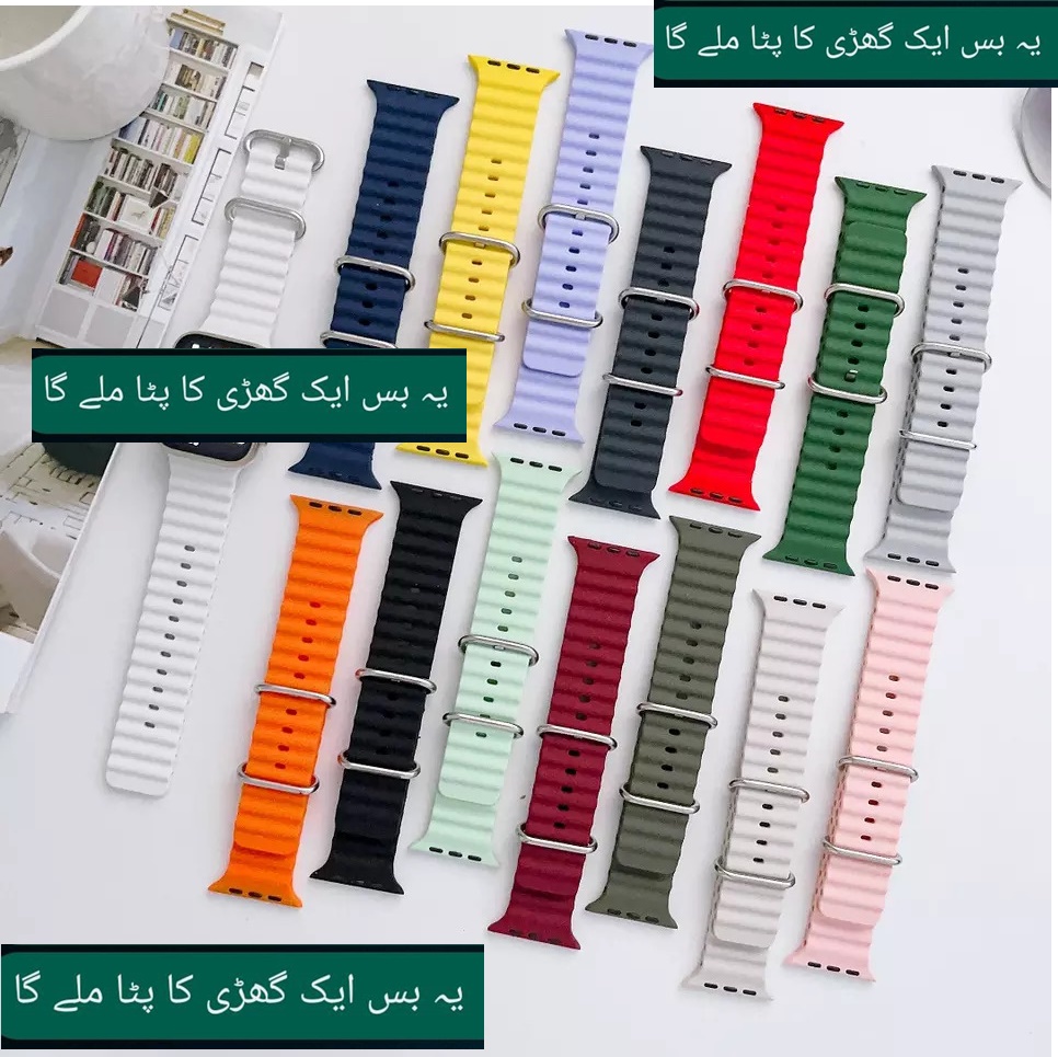 Silicone Ocean Band Strap for Smart Watch Ultra 8 7 6 5 4 SE 45mm 49mm