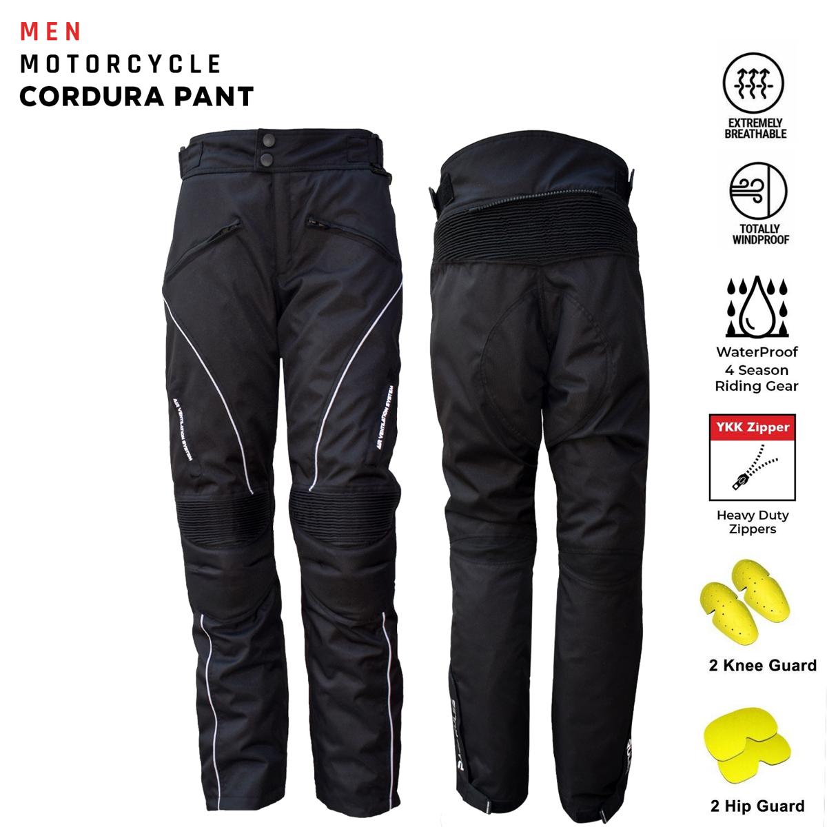 Men Motorbike Trouser Textile Cordura Protection CE Waterproof