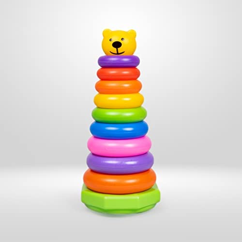 Rainbow Stacking Tower Colorful Rainbow Stacking Rings Tower for Babies Fun & Educational Children’s Toy