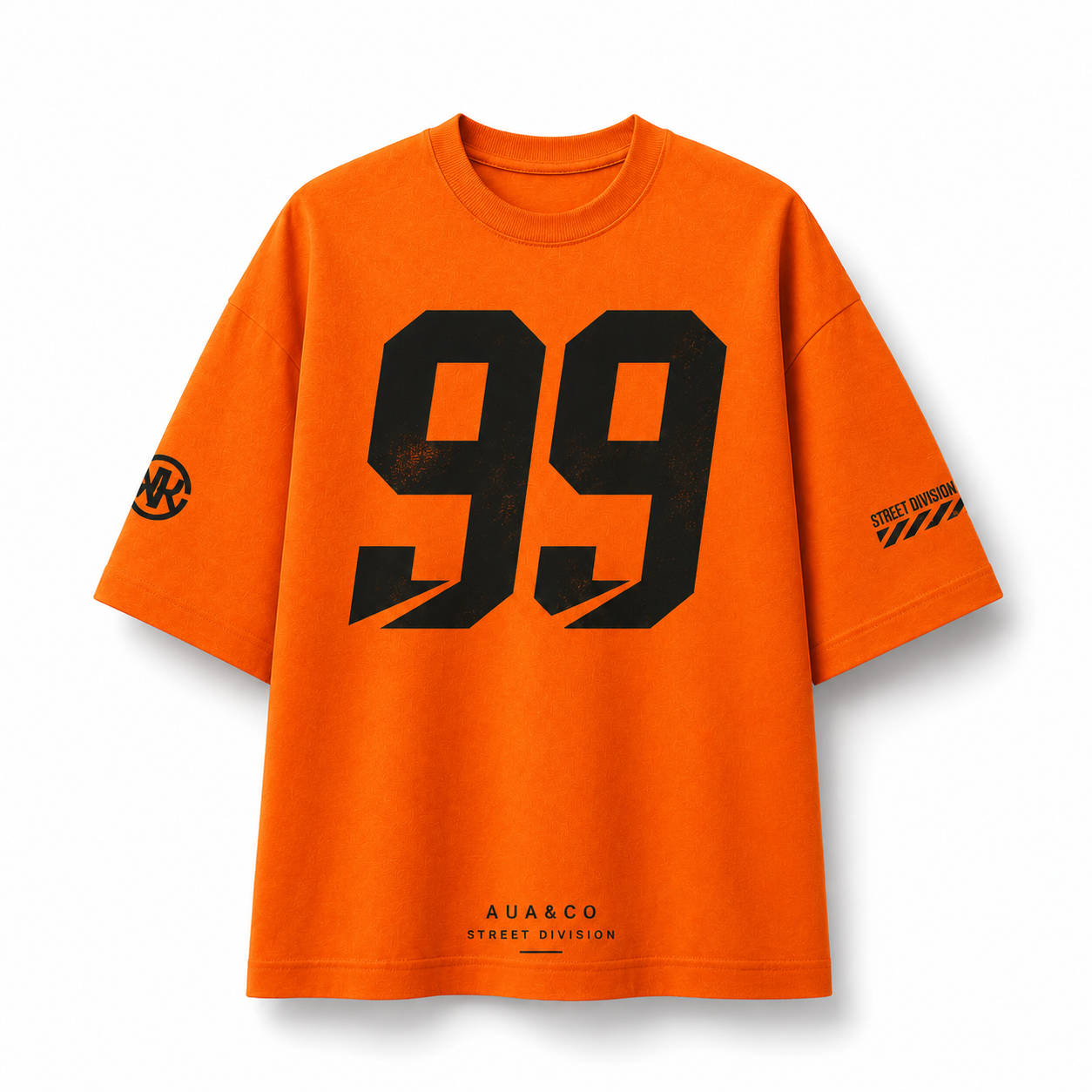 Men’s Orange 99 Oversized Baggy Graphic T-Shirt