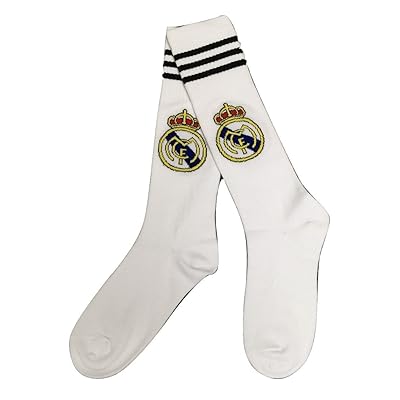 Real Madrid Youth/kids Soccer Socks (White)
