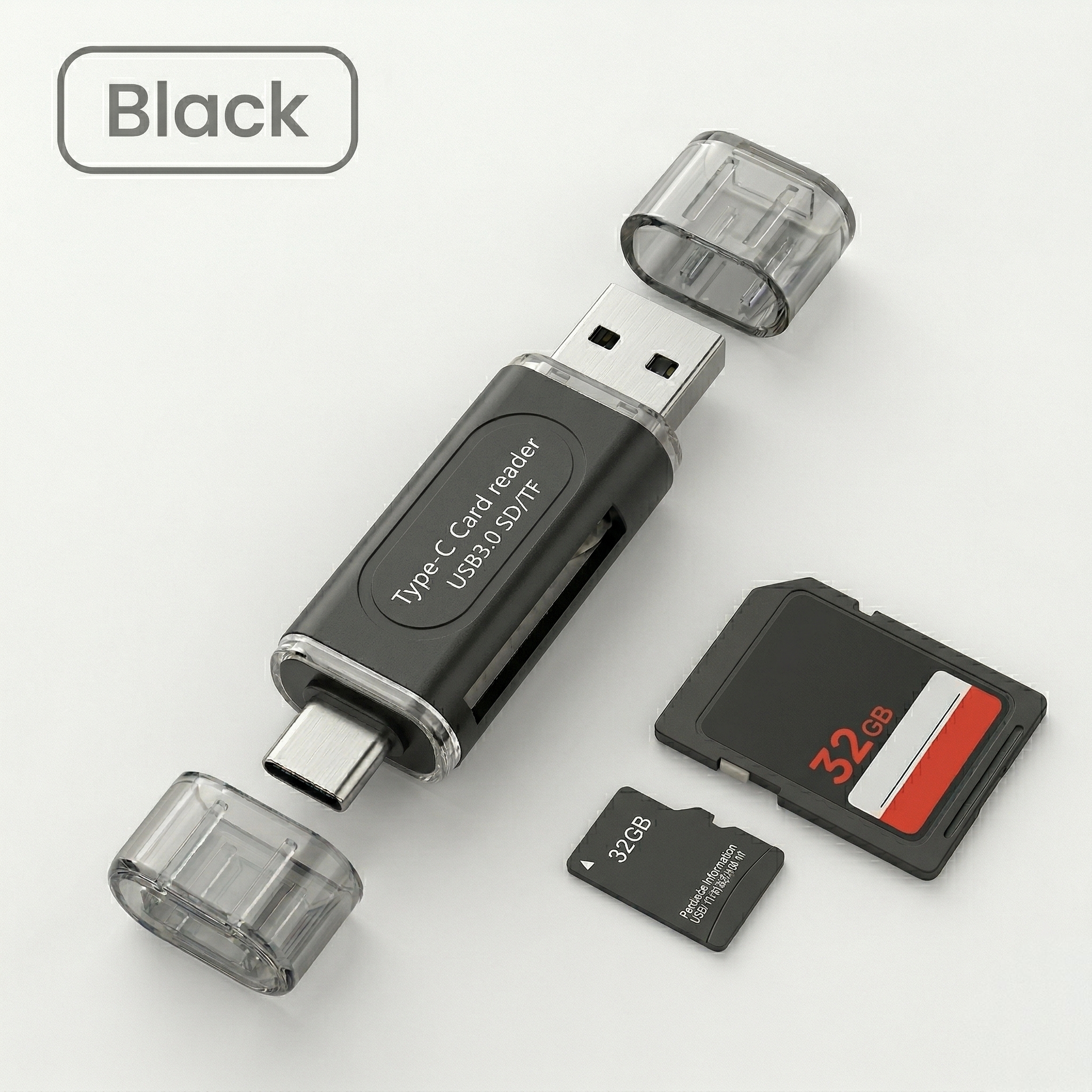 2 In1 USB Type-C /Micro-USB USB 2.0/3.0 Memory Card Reader Writer OTG Adapter SD TF Super Speed Ultra