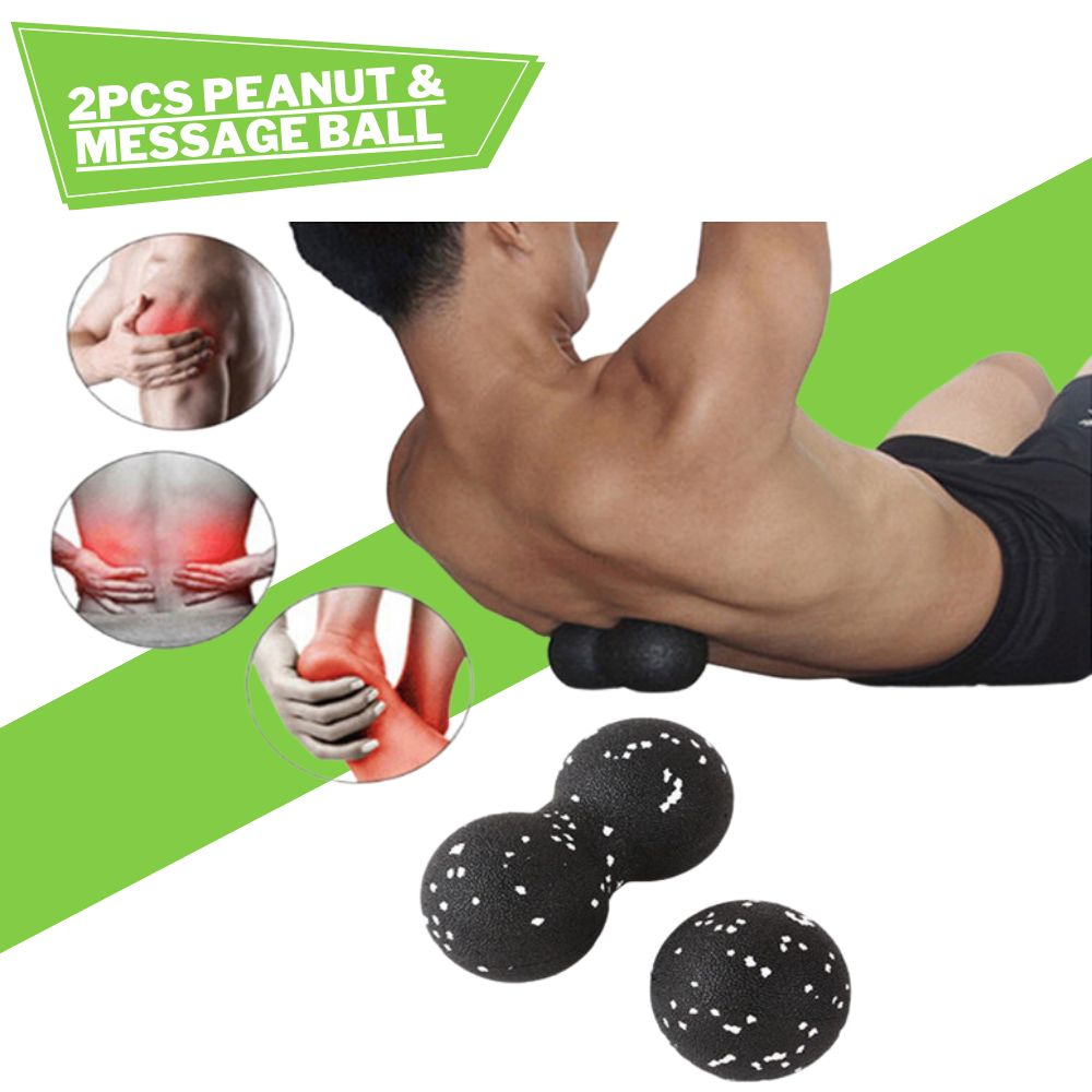 Back & Leg Massager Peanut & Therapy Ball Set – Muscle Pain Relief – 2 PCS
