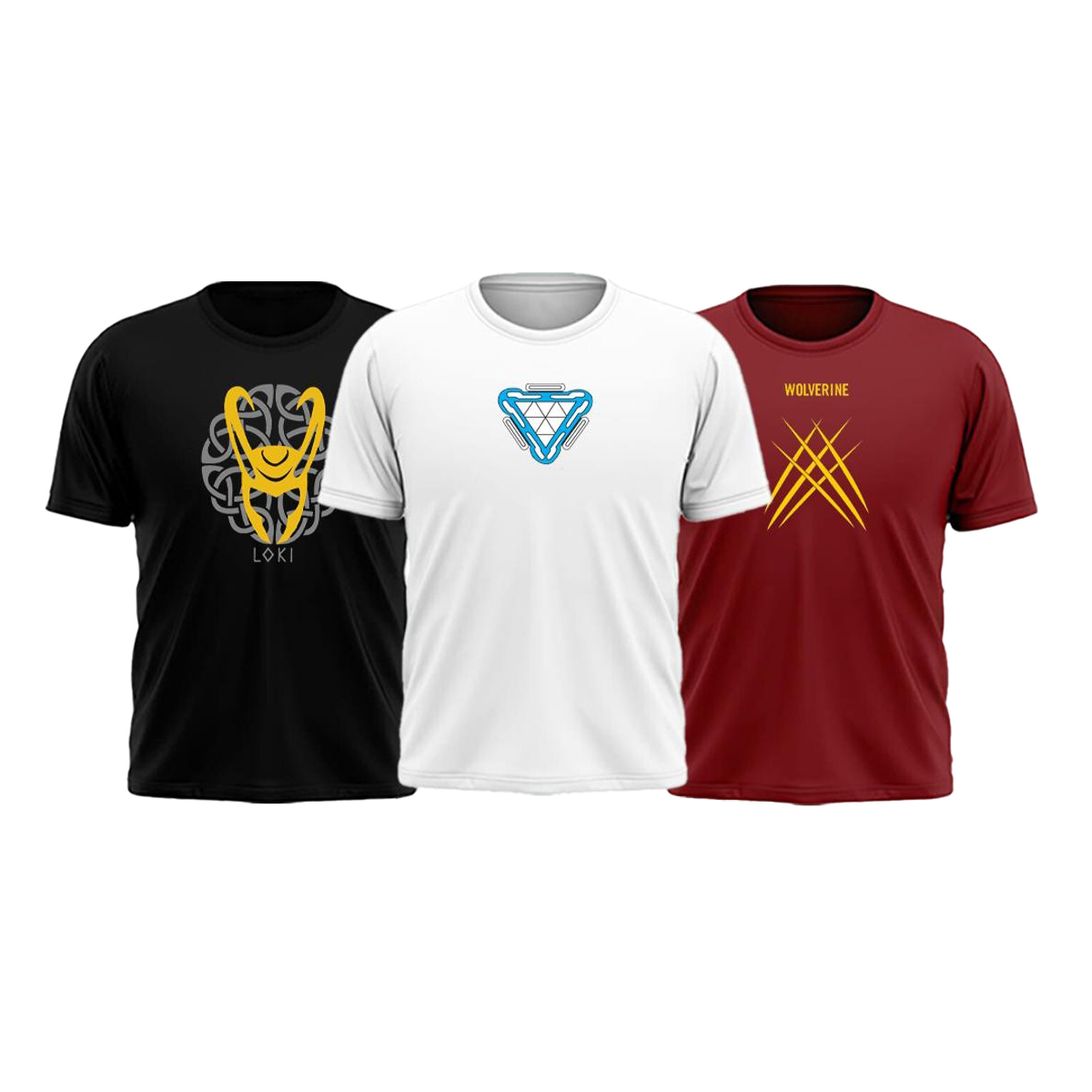 The Vintage Clothing Pack of 3 premium Marvel printed T-shirt