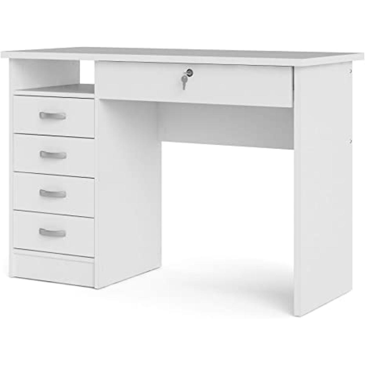 Home Office Desk, Study Table, Writting Desk with 5 Drawers, Living