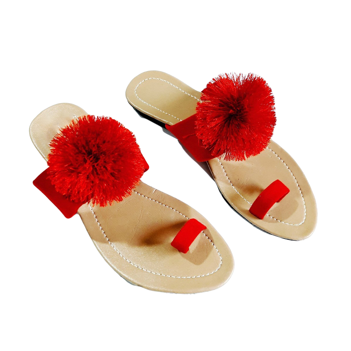 New Fancy Stylish Casual Ladies Slippers For Women And Girls Flat Punjabi Style Slipper Party Wedding Footwear Red