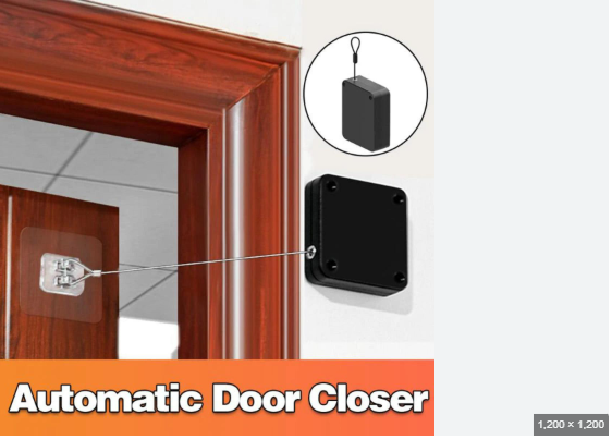 Automatic Drawstring Door Closer, Sliding Door, Office, Bathroom, Bedroom, Household, Simple Silent and Non Punching Door Closer
