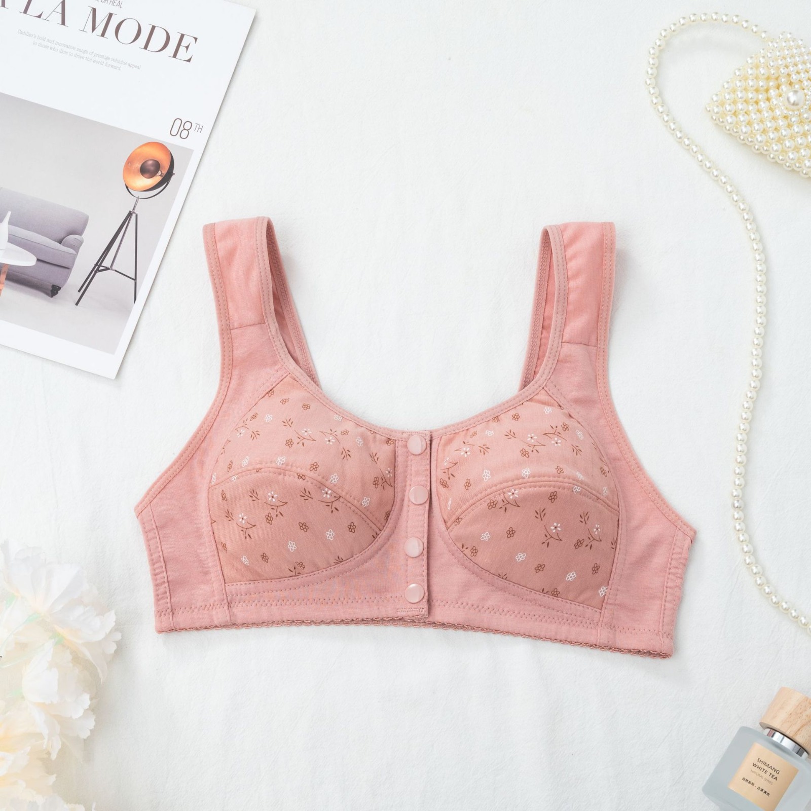 Front Open Wide Strap Non Padded Non Wired Maternity Nursing Bra Plus Size