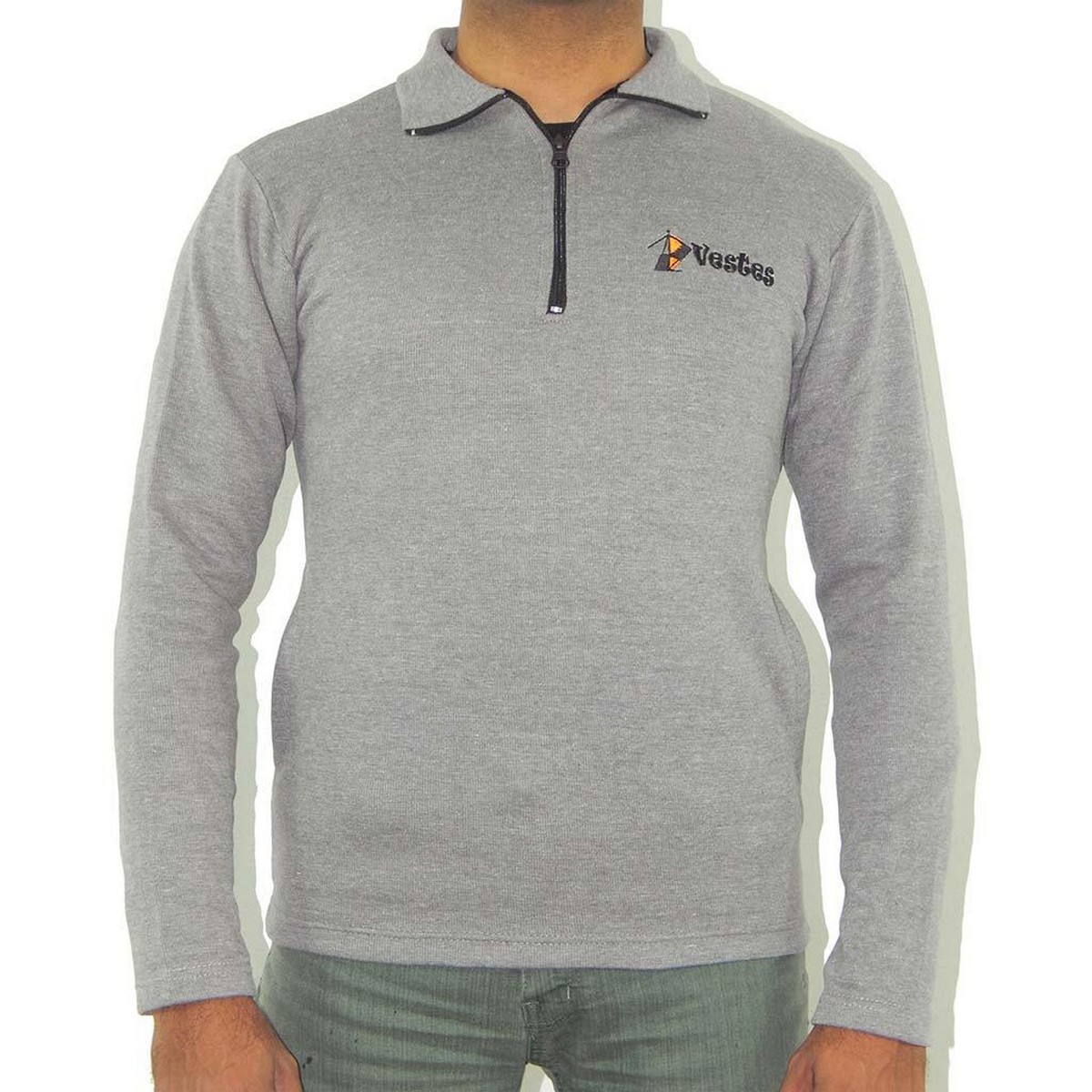 Front Mock Neck Half Zipper For Men