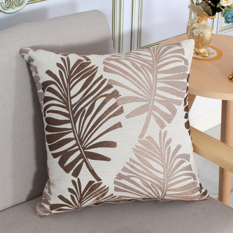 4 Pieces Hot Stamped Pillowcases 45x45cm, Leaf Pattern Hug Cushion
