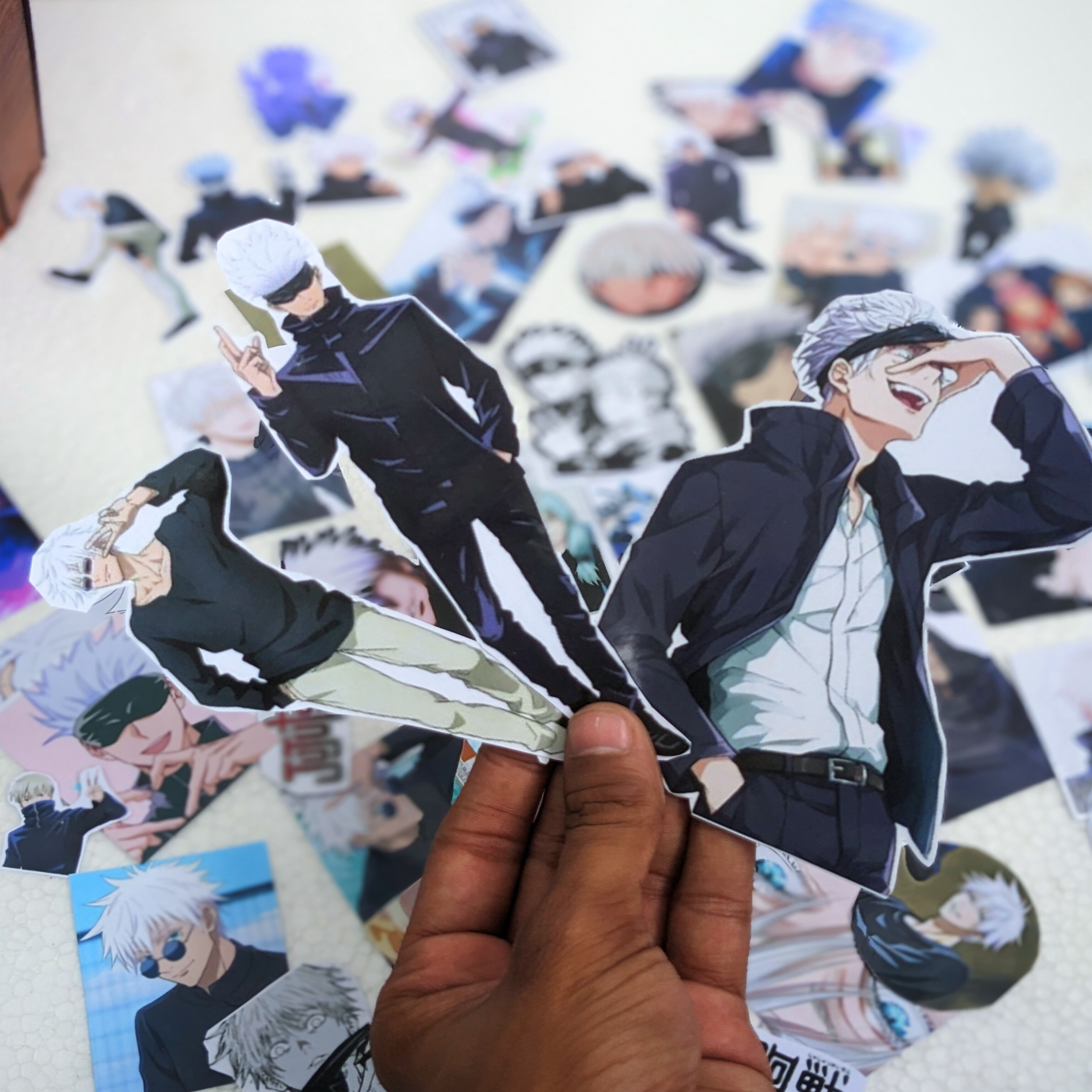 Jujutsu Kaisen Satoru Gojo Stickers Pack (10/30/50/60 Pcs) Gojo Satoru (Stickers) In Very Low Price Premium Quality Stickers
