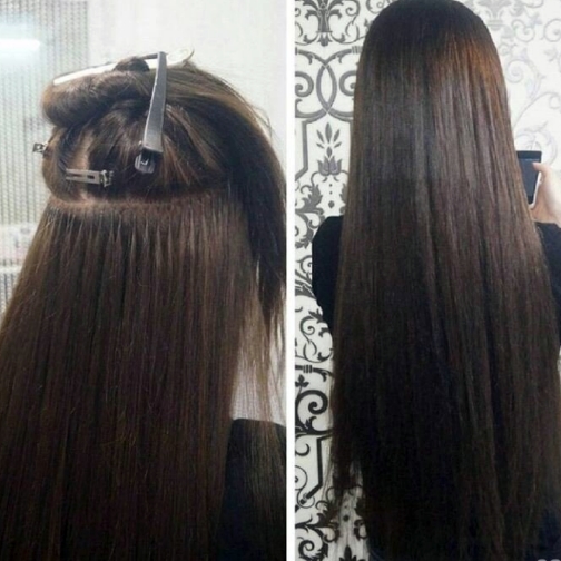 Dark Brown Wig Extension Hair Styling Very Long Hair Extension for Women With 5 Clips Strongly Attached No Hair Fall Washable Reuseable - Brown Makes hair look gorgeous Easy to use Makes hair look trendy
