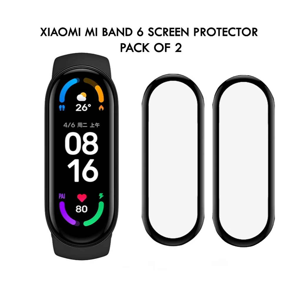 Mi Smart Band 6 Fitness Tracker with AMOLED Display, 1.56 Inches - Black