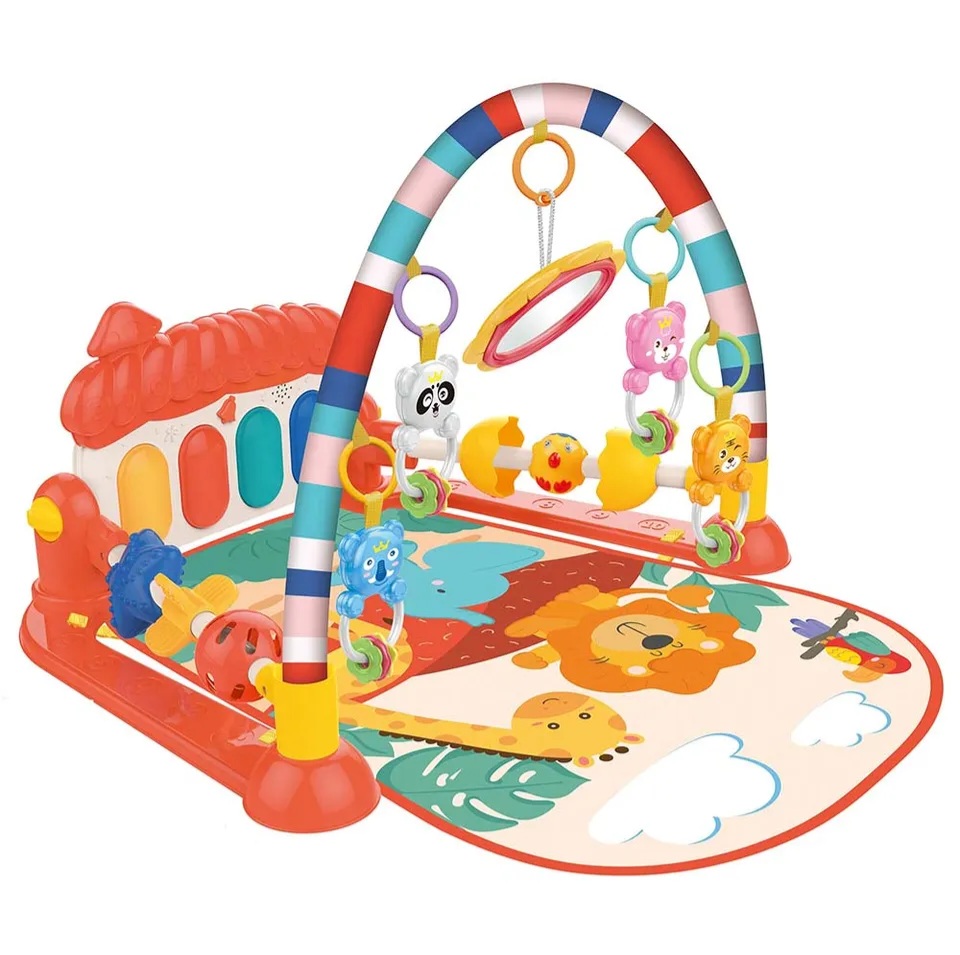 Musical Baby Play Mat with Piano & Lights  Kids Activity Play Gym Mat with Fence