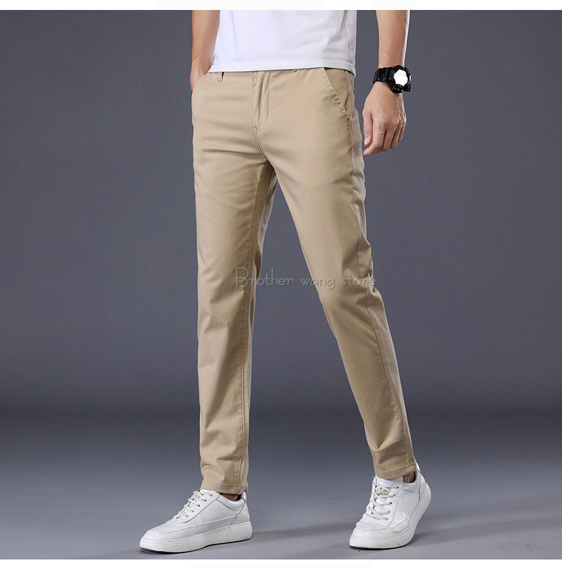 Men-s-Classic-Cotton Jeans-Solid-Color 