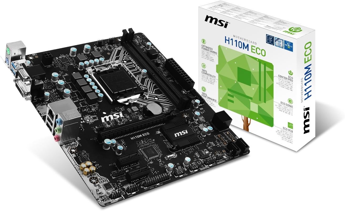 MSi H110M ECO Motherboard, 6th, 7th Gen Supported