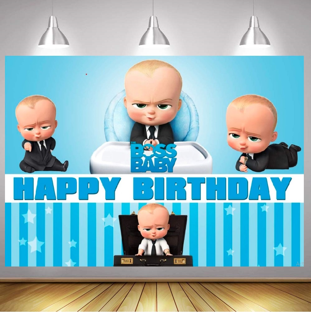 Boss Baby theme backdrop / BIRTHDAY THEME / DECORATION / BIRTHDAY ...