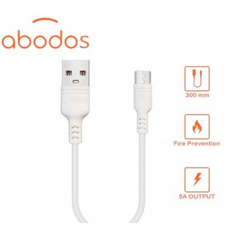 Abodos Fast Charging Data Cable 5A 30CM 100% Genuine High Speed USB Cable Compatible Fast Speed Data Charging For Micro / Lightning / Type C price in Pakistan