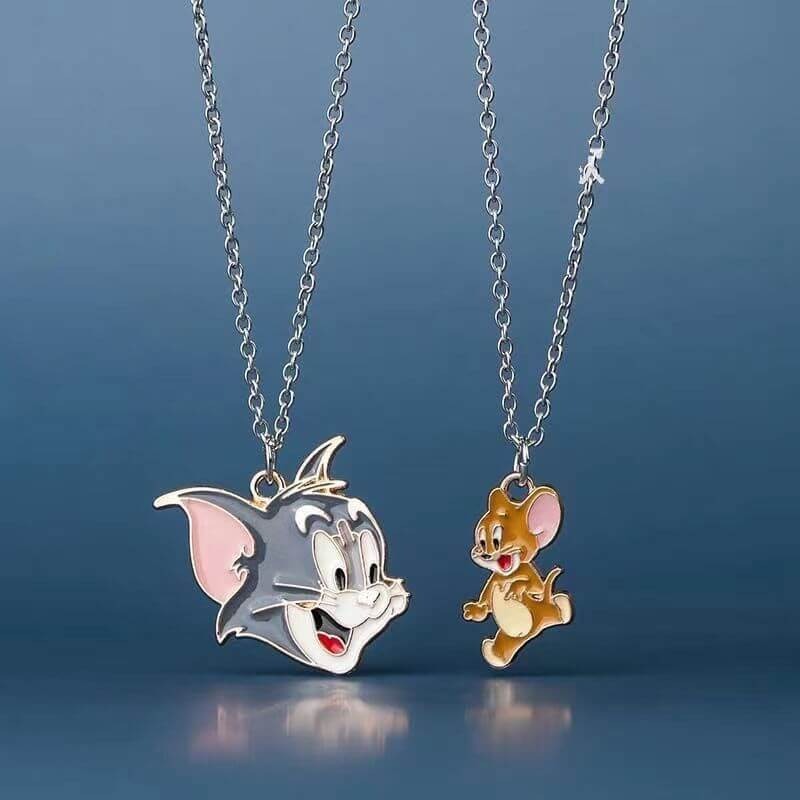Kids Fashion Tom and Jerry Locket - Fun Cartoon Character Jewelry for Boys and Girls
