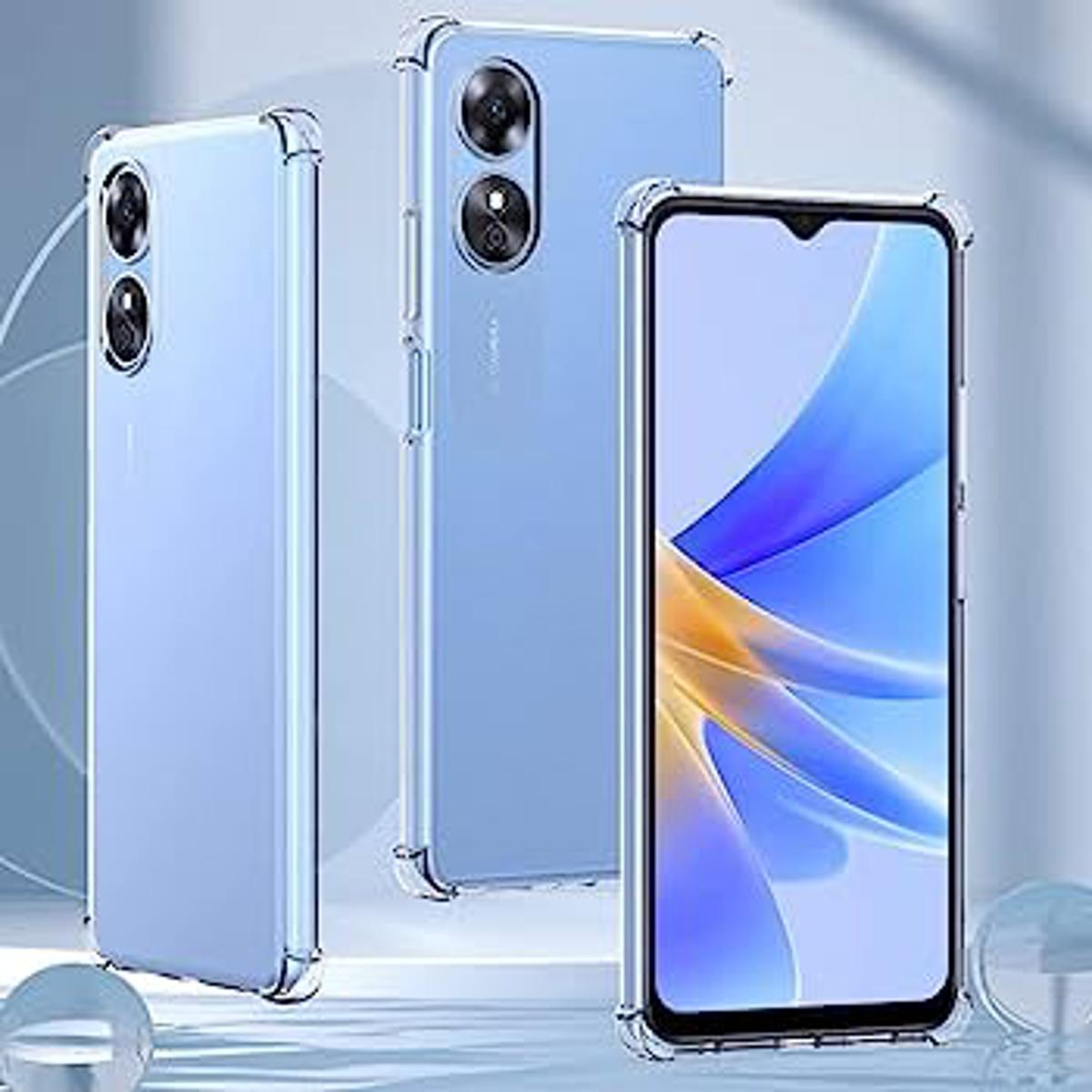 HONLEN Custodia Per OPPO A17 – Cover Trasparente Sfumata In TPU, 4 Angoli Rinforzati Con Airbag, Design Orso Bambola, Antigraffio E Antiurto