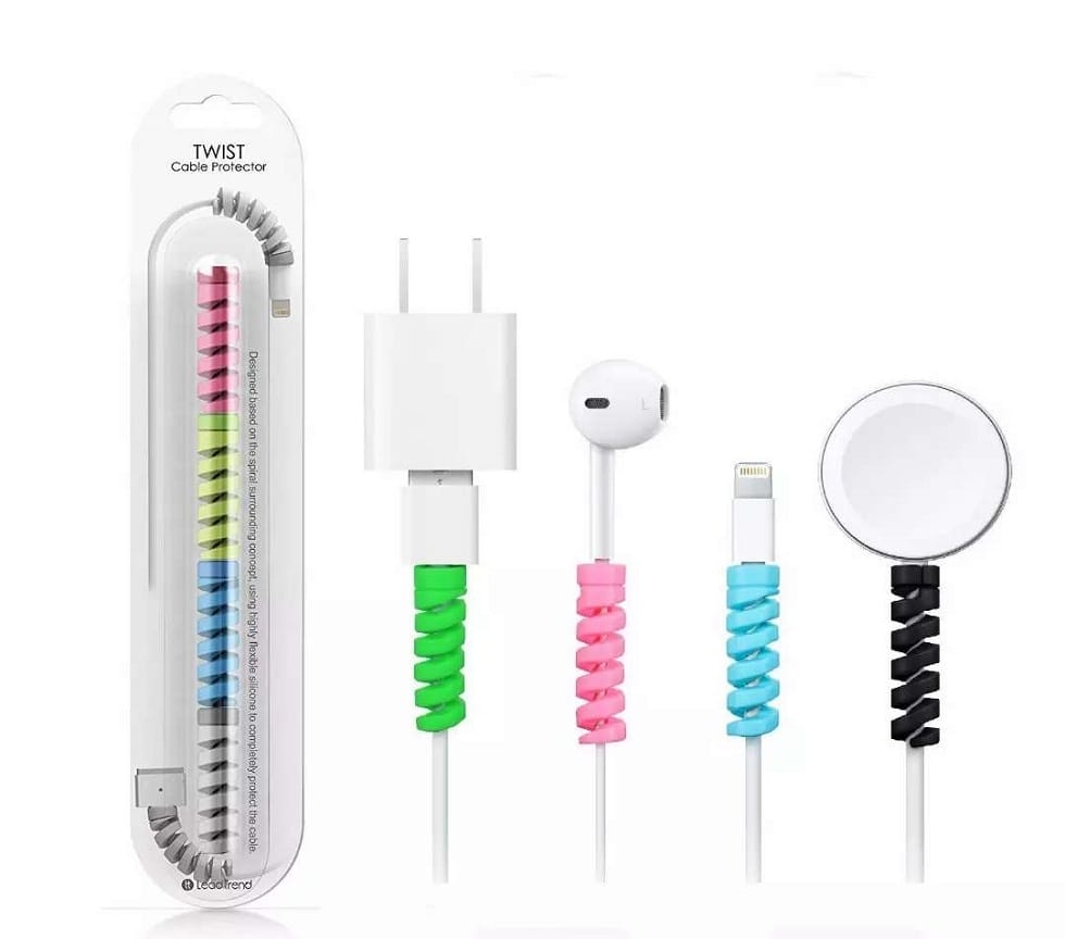 Pack of 4 Spiral Silicone Cable Protector Wire Protector for Chargers, Headphones, Mouse, and Cables Eco-friendly and Durable price in Pakistan