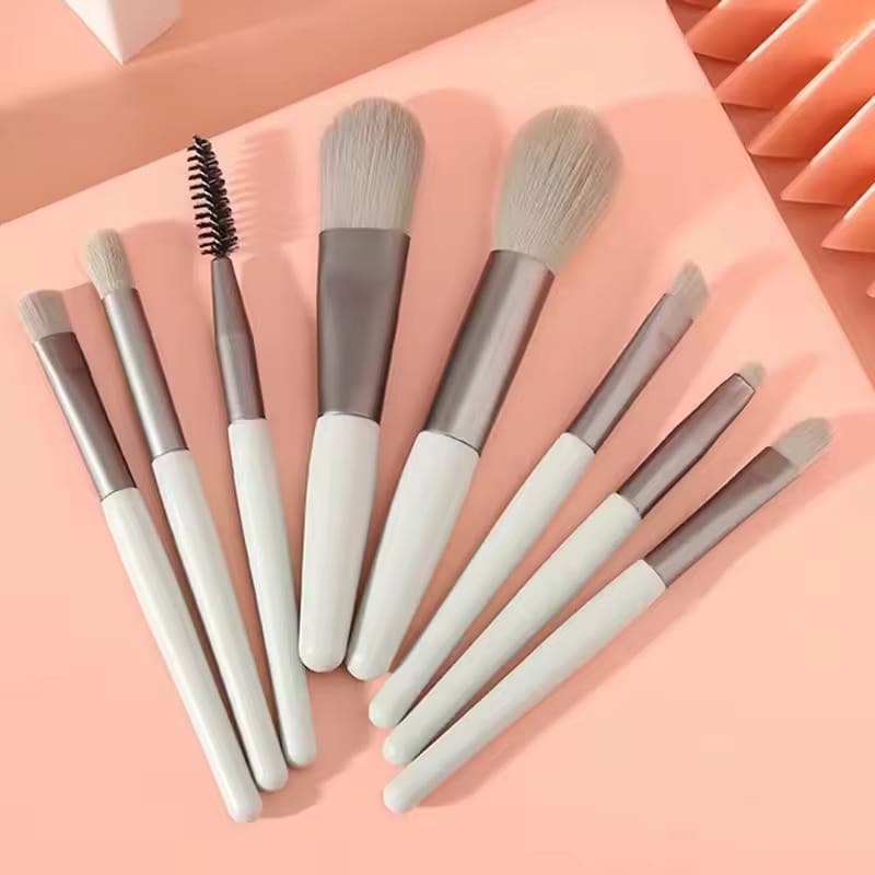 8 Pcs High Quality Mini Makeup Brush Set Cosmetics Professional Face Powder Soft Brushes Eye Shadow Foundation Powder Eyelash Lip Concealer Blush Makeup Brushes Set Kit