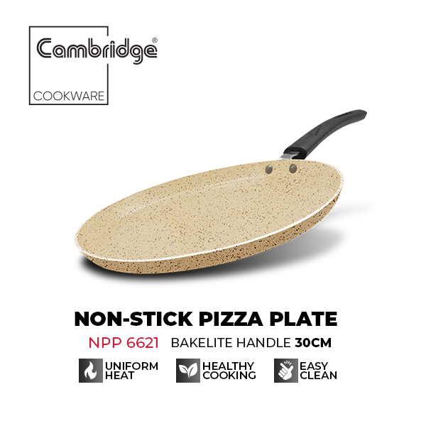 Cambridge Npp6621 Jasper Series Non Stick Pizza Plate/pizza Pan With Bakelight Handle