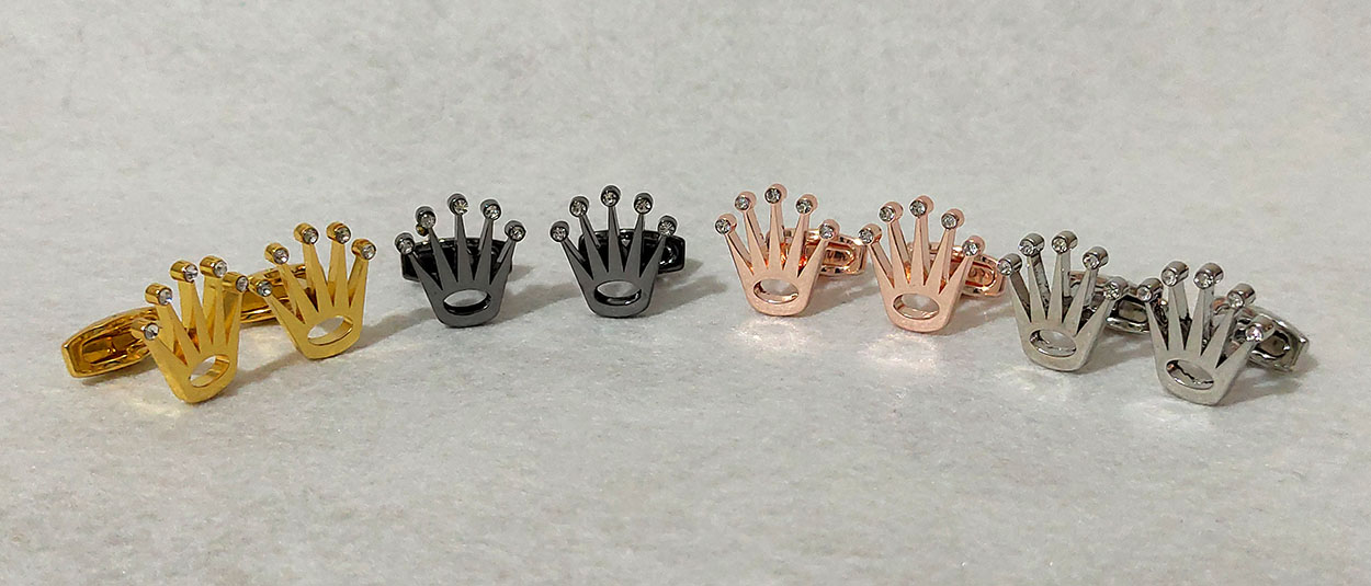 Golden Crown Cufflinks For Men Studs Gifts for Men