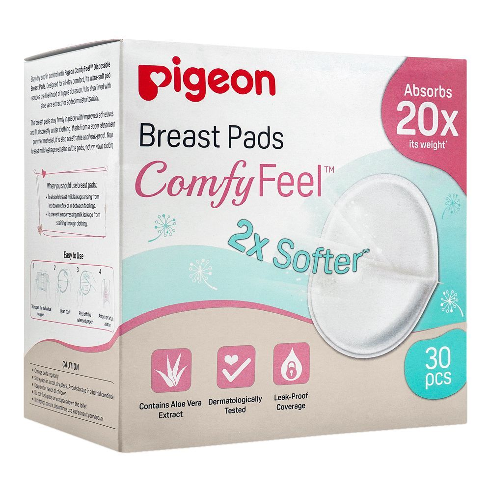 Pigeon ComfyFeel Breast Pads with Aloe Vera Extract, Ultra-Soft & Super Absorbent | Personal Care
