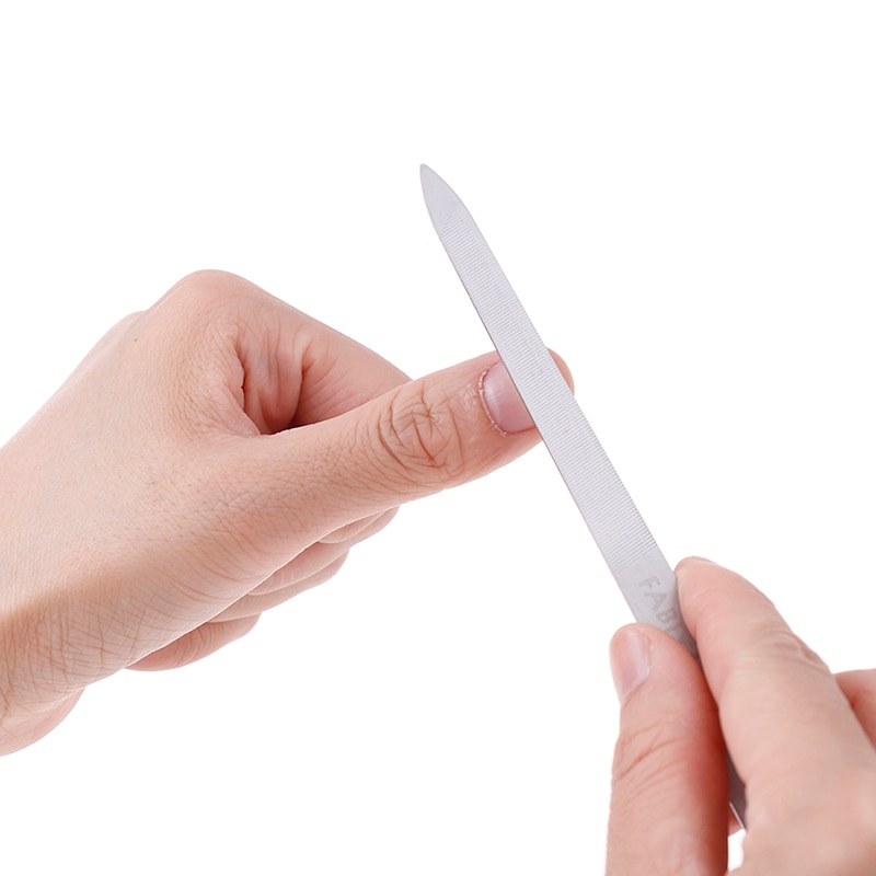 1Pc Stainless Steel Nail File Double Sides Thick Nails Pedicure Manicure Tools Metal Nail File Hot