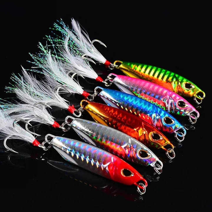 JYJ 30pcs a box 2.5g/3.5g/4g/5g colorful metal fishing lure set spoon bait  for trout ,walleyes,and perch wobble spinner lure set
