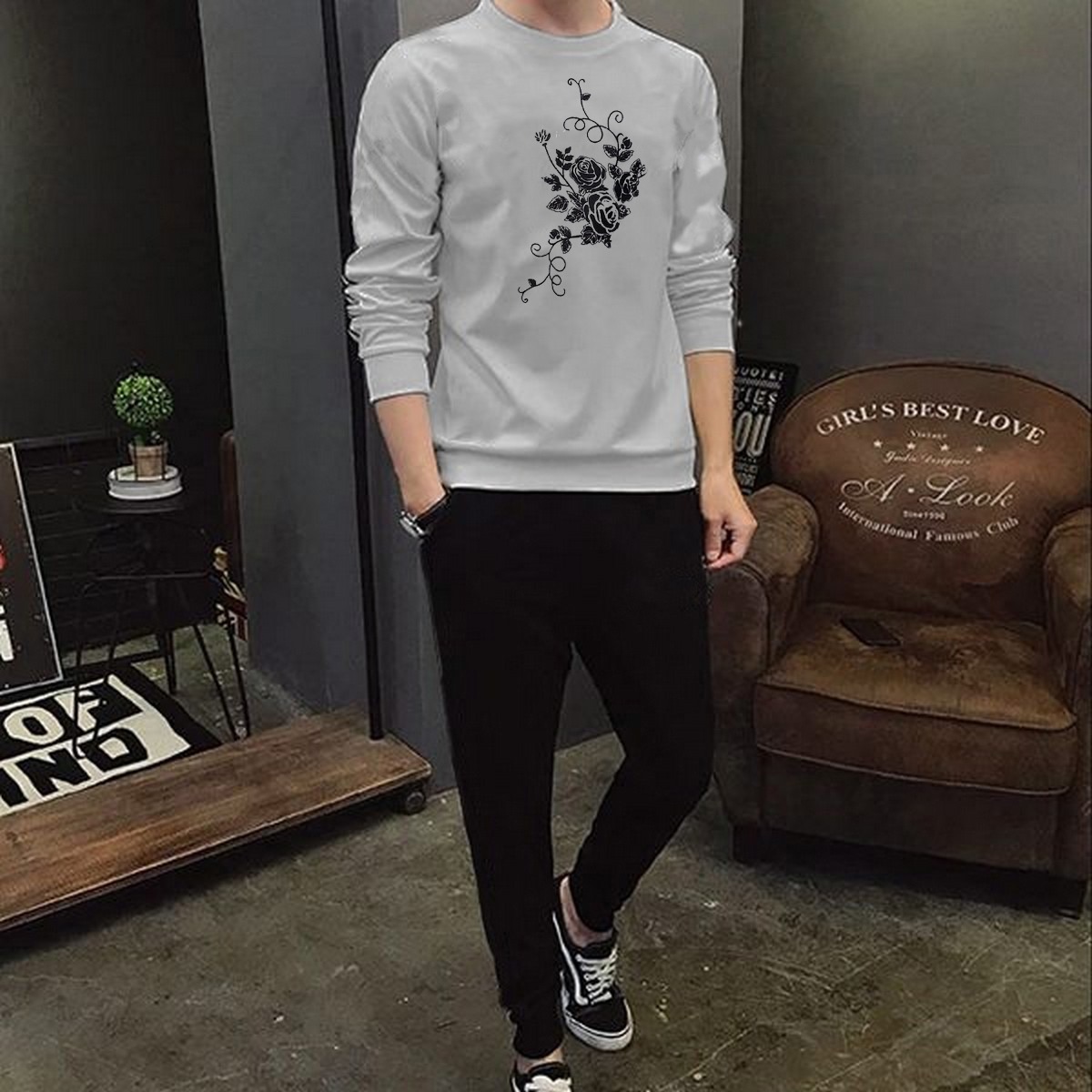 Summer Printed Tracksuit For Men & Boys - Soft & Comfortable Fabric T Shirt & Trouser Printed Tracksuit