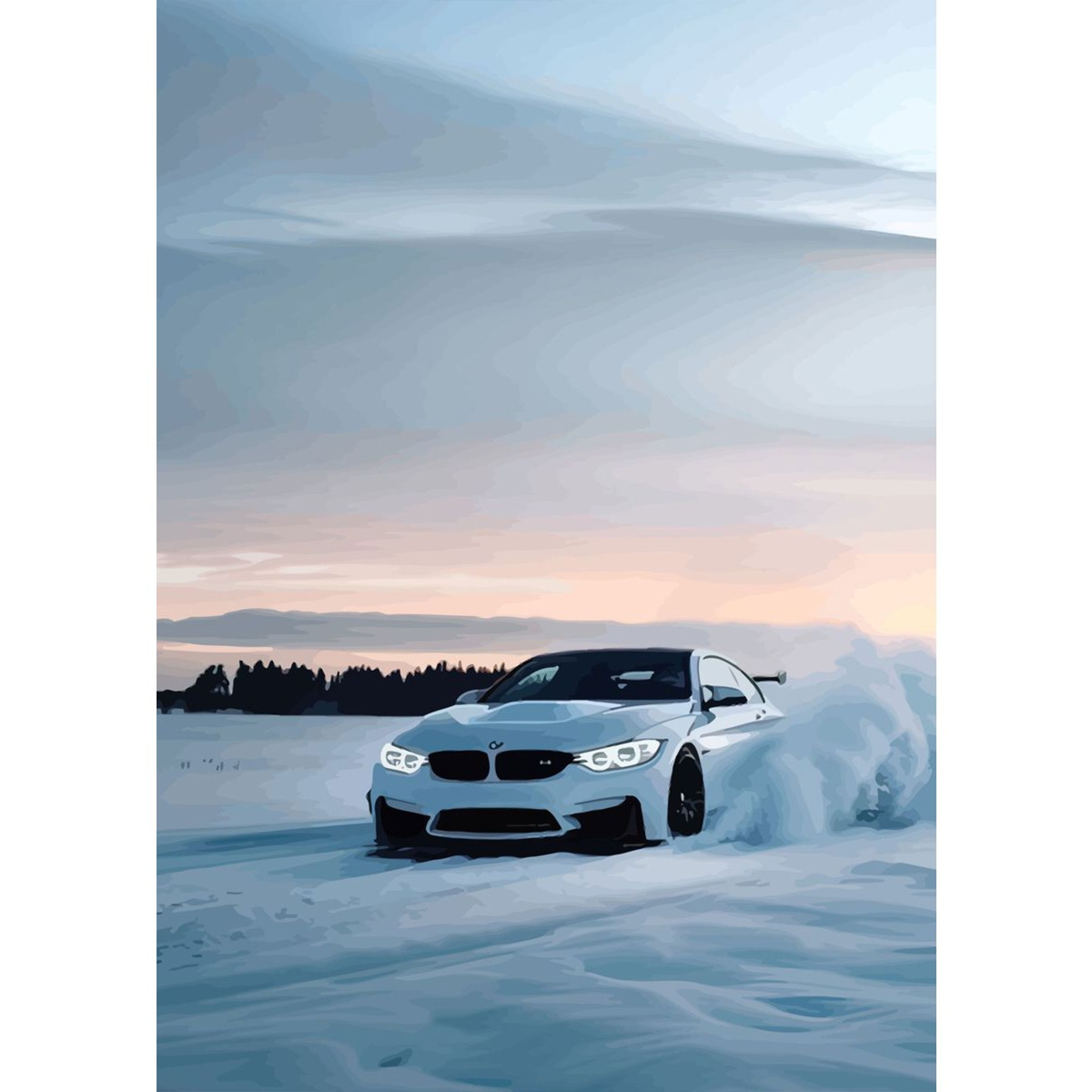 1Pc Bmw Car Photo Frame 8x12 Inches, Home Decoration, Wall Art.