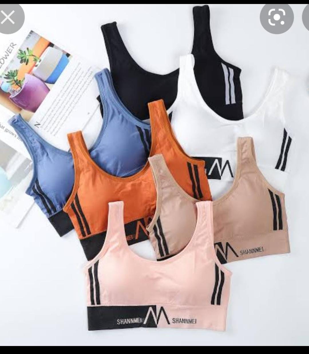 Women Seamless Sport Crop Top Underwear Front Zipper Removable Padded Bra