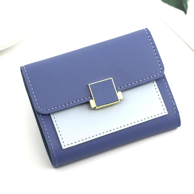 Minimalist Trifold Wallet for Women with Cardholder and Snap Closure