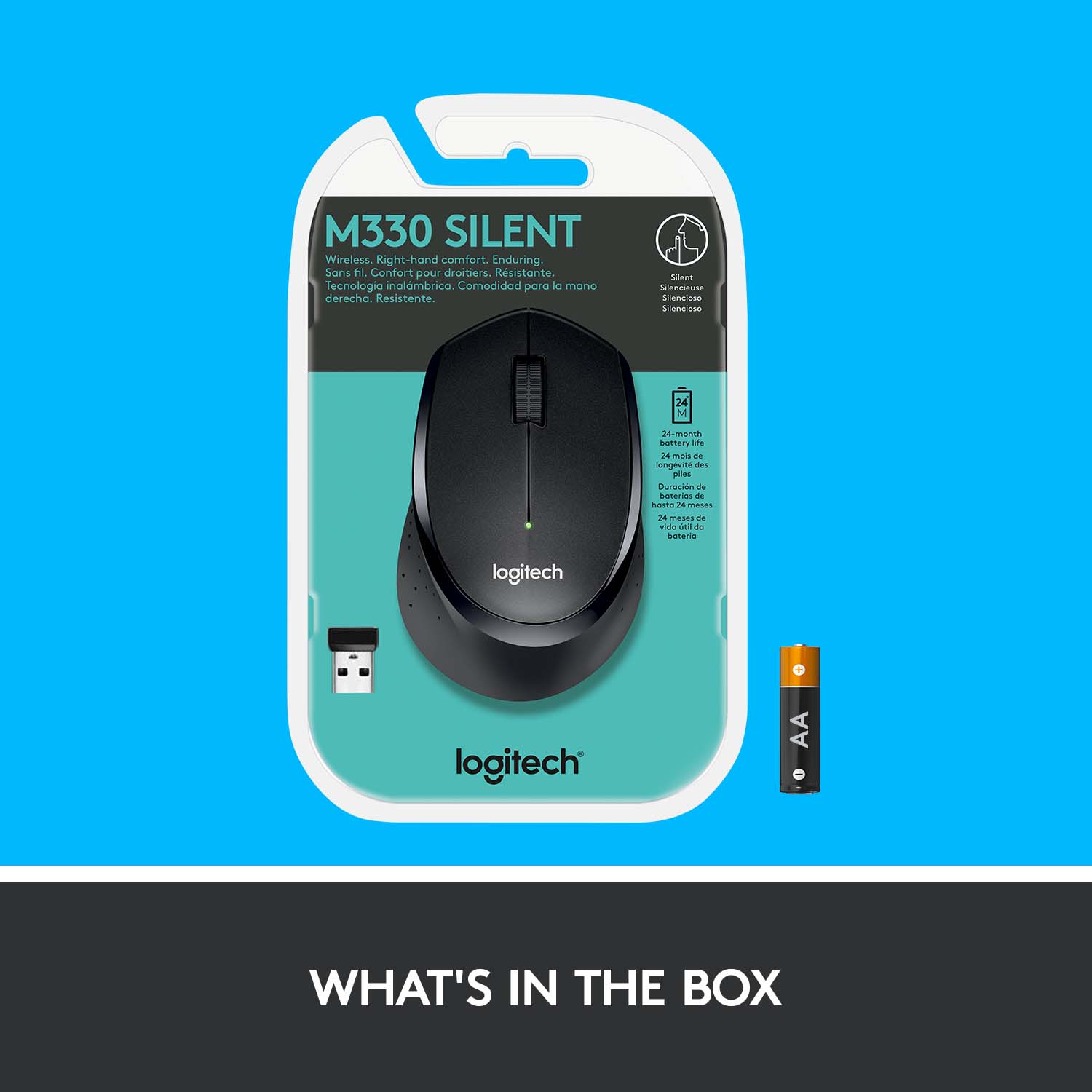 Logitech M331 Silent Plus Wireless Mouse (Black)