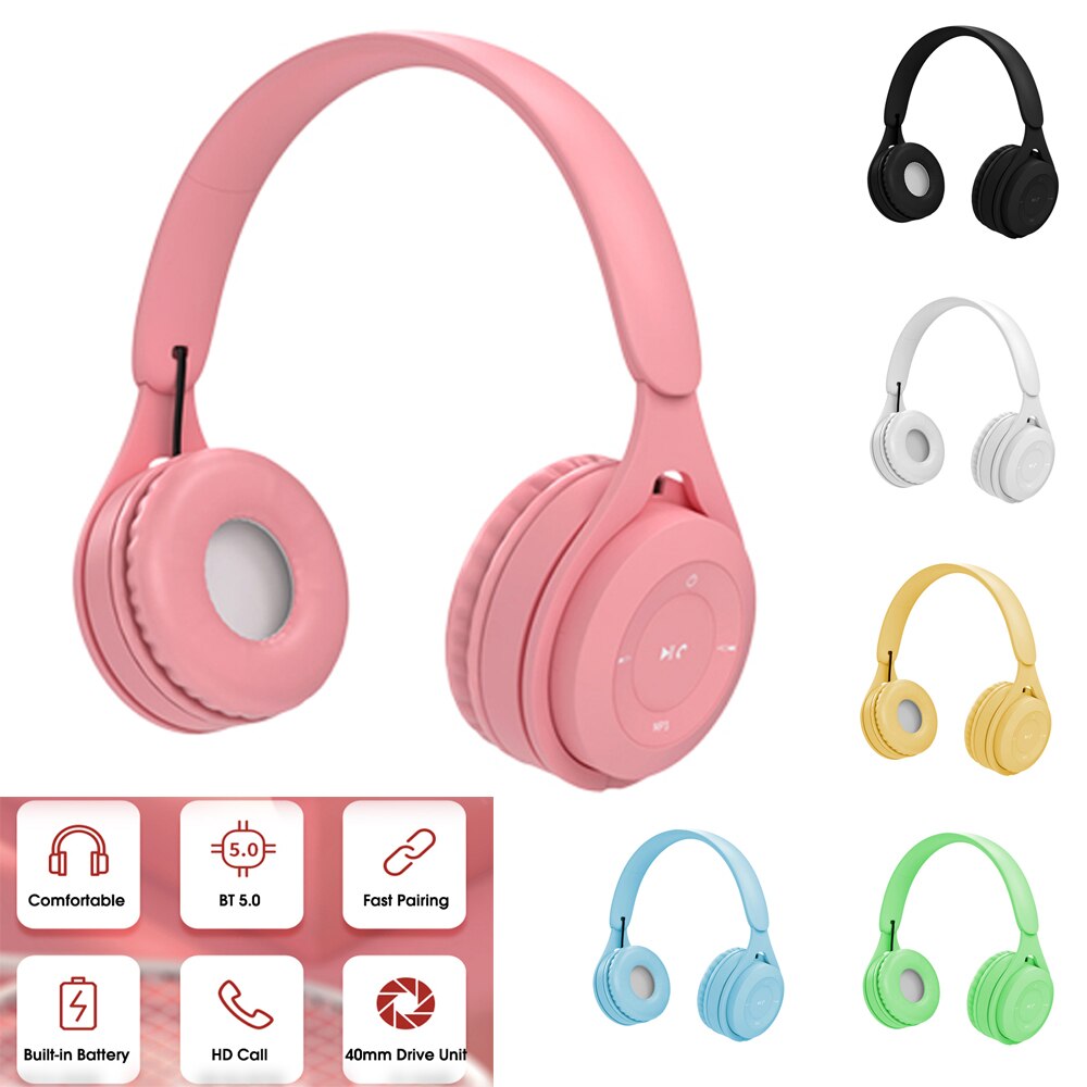 Wireless Bluetooth Headphones Y08, Foldable, Stereo Sound, Mic, FM Radio, TF Card Support