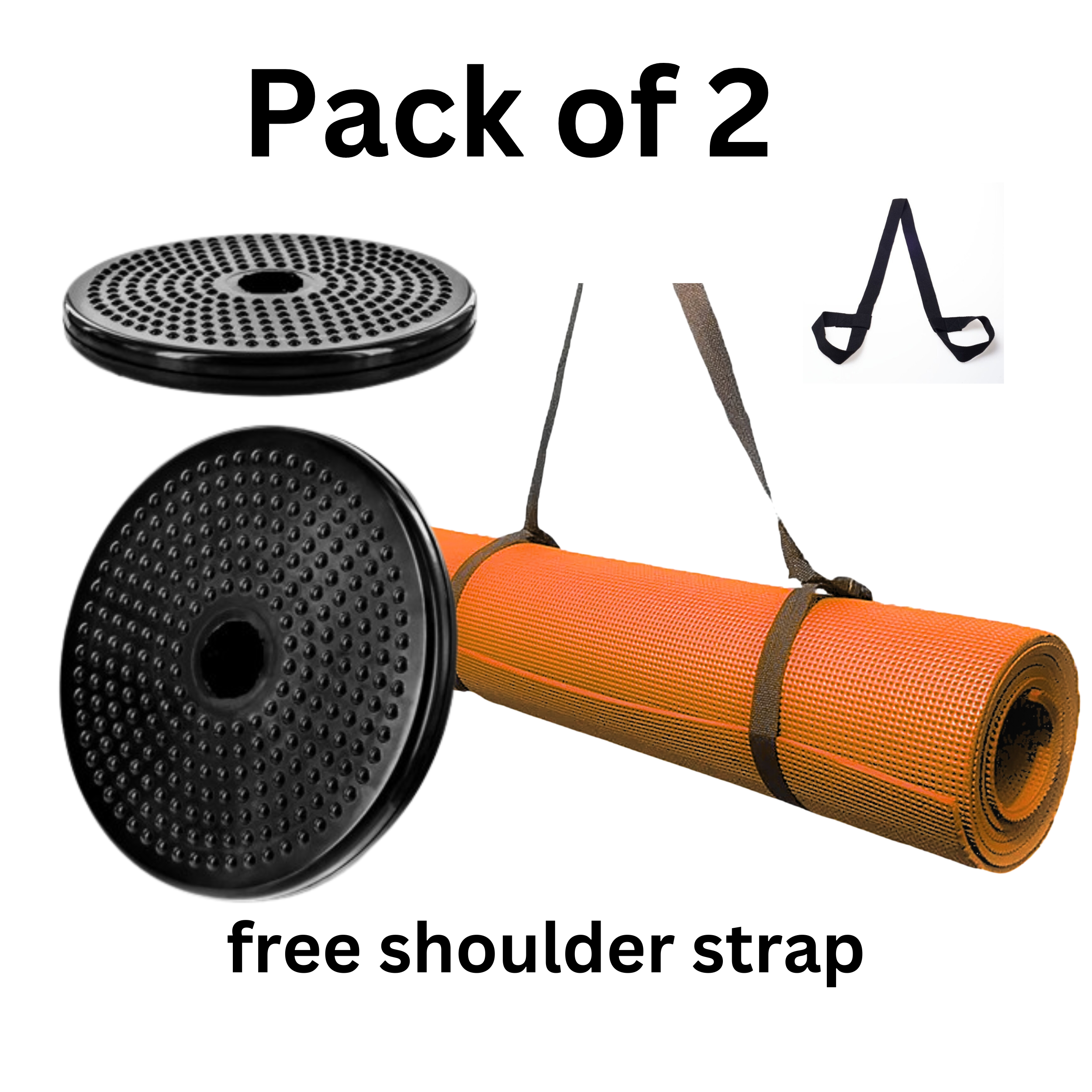 6mm Yoga Mat + Tummy Twister Best Quality Twister / Prices Anti slip mats with free Shoulder Strap for Exercise and fitness. Fitness Zone