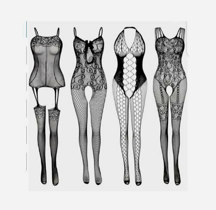 Hot Seamless Fishnet Bodysuit Dress For Night Wear and Parties