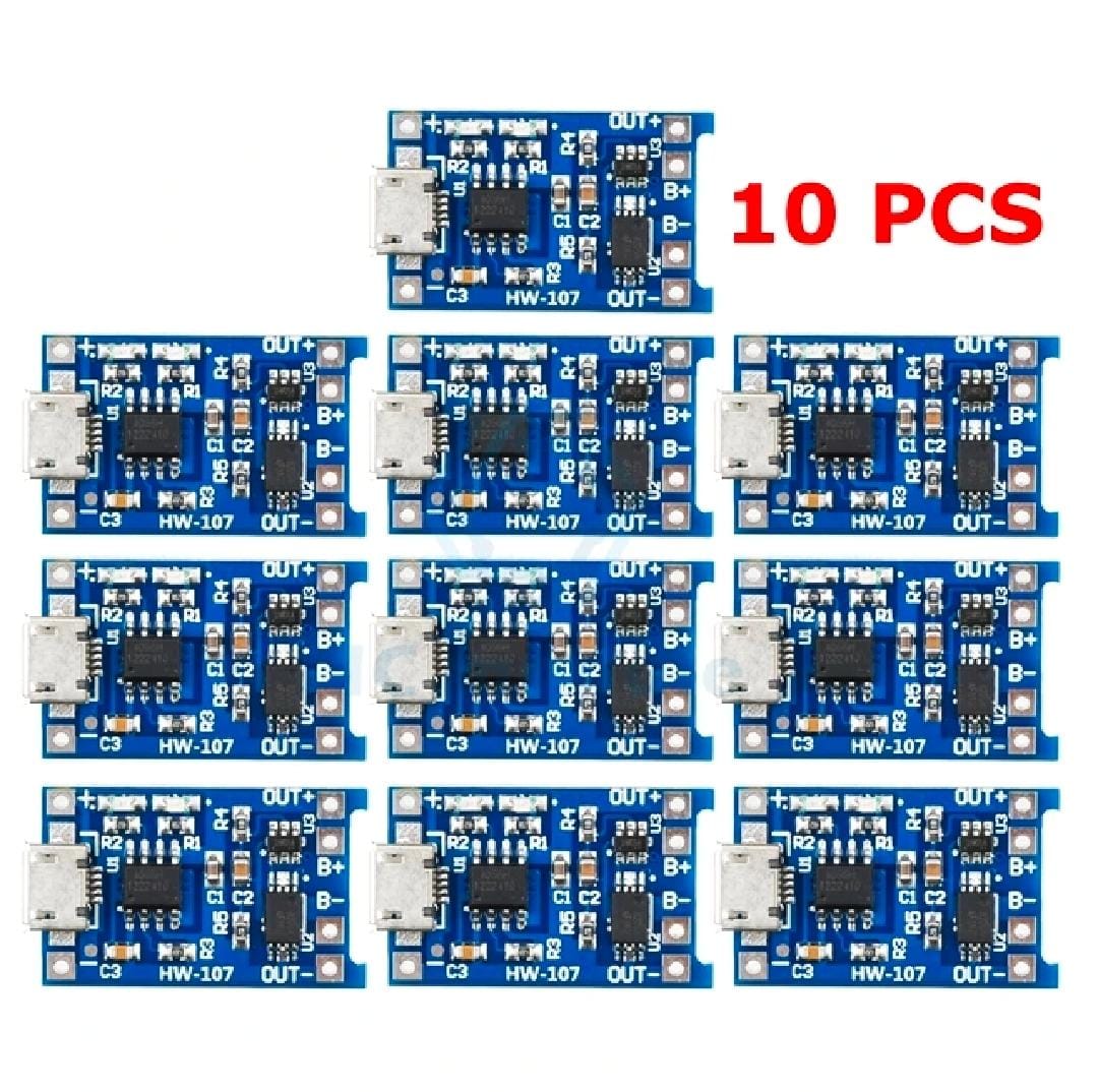 TP4056 Type-C / Micro-USB 5V 1A 18650 Lithium Battery Charger Module | Li-ion Charging Module with Dual Protection Function | Original Module