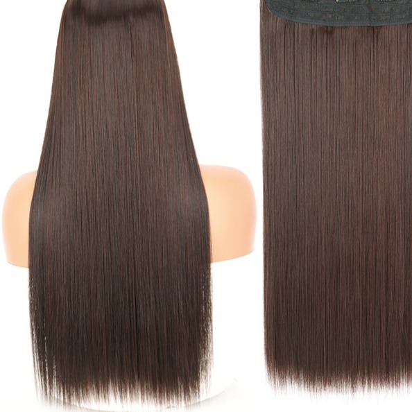 Comb Straight Hair Extension Brown - 27Inch
