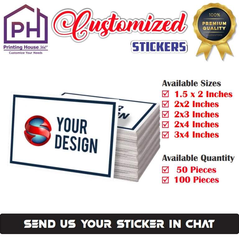 Customize Stickers - Custom Logos - Wedding Stickers - Design Your Own Stickers - Personalized Bottle Stickers For Branding Your Business (Qty: 50/100 Pieces)