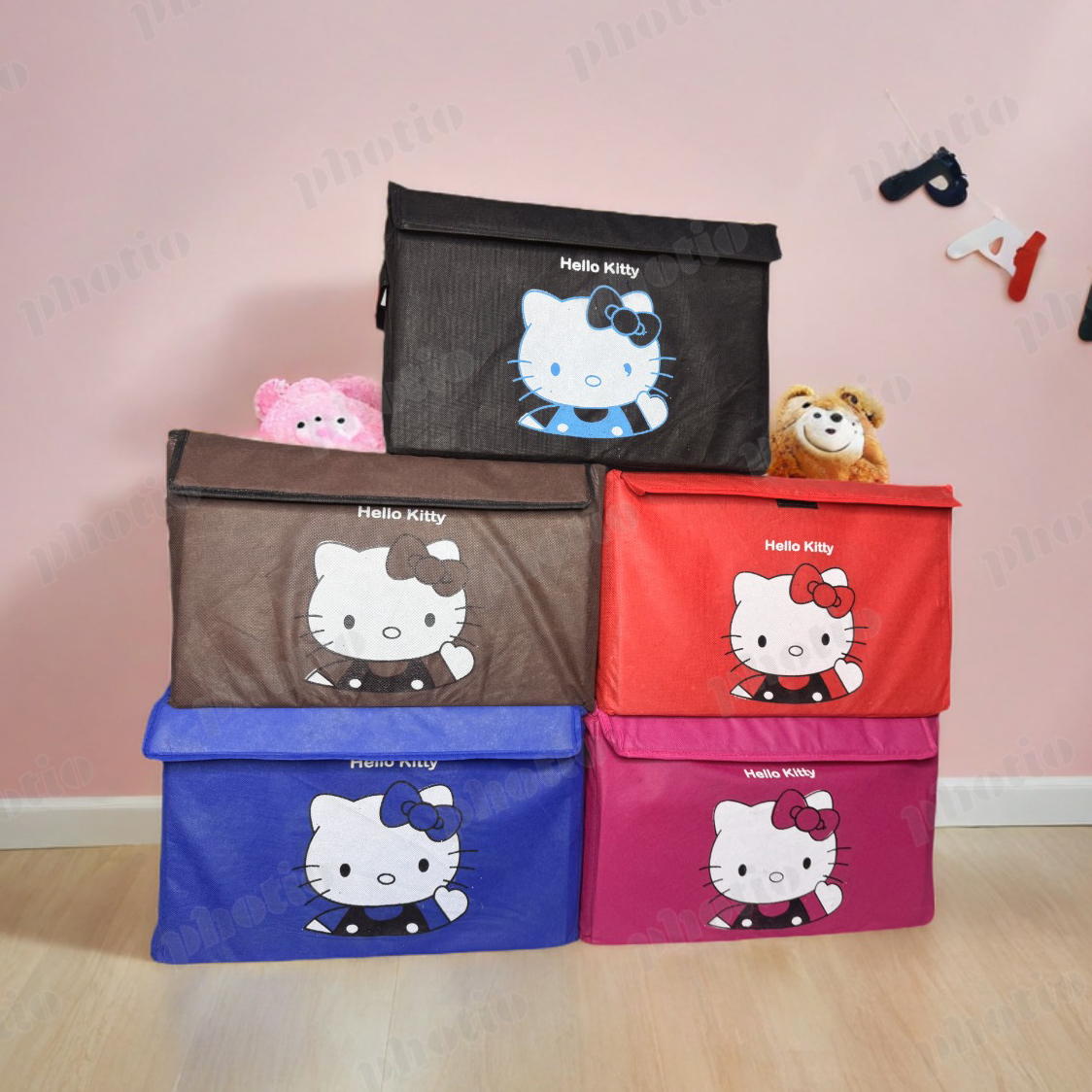 Pack of Hello Kitty Panda Storage Box Foldable Organizer Box For