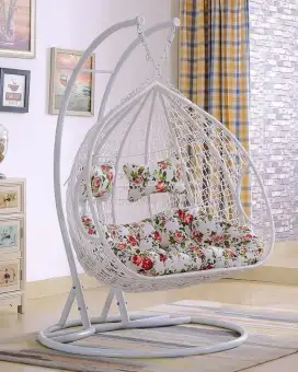 Shizi Double Seater Jhoola Swing Chair With Stand Cushion Set Hanging Jhoola Swing Chair White For Two Persons Buy Online At Best Prices In Pakistan Daraz Pk