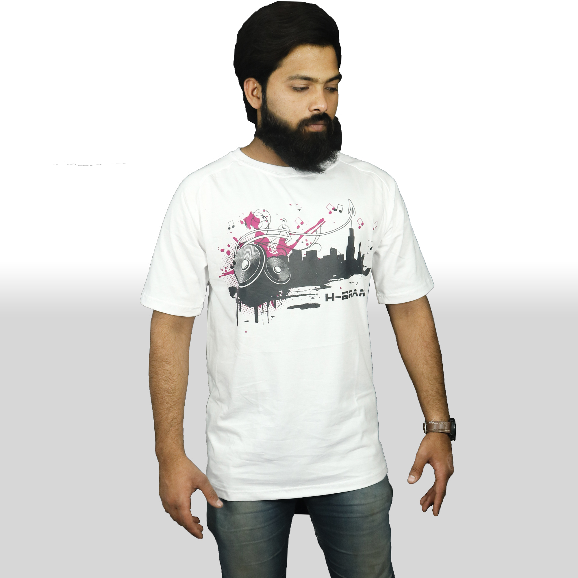 100% Cotton T-shirt For Men Half Sleeve 