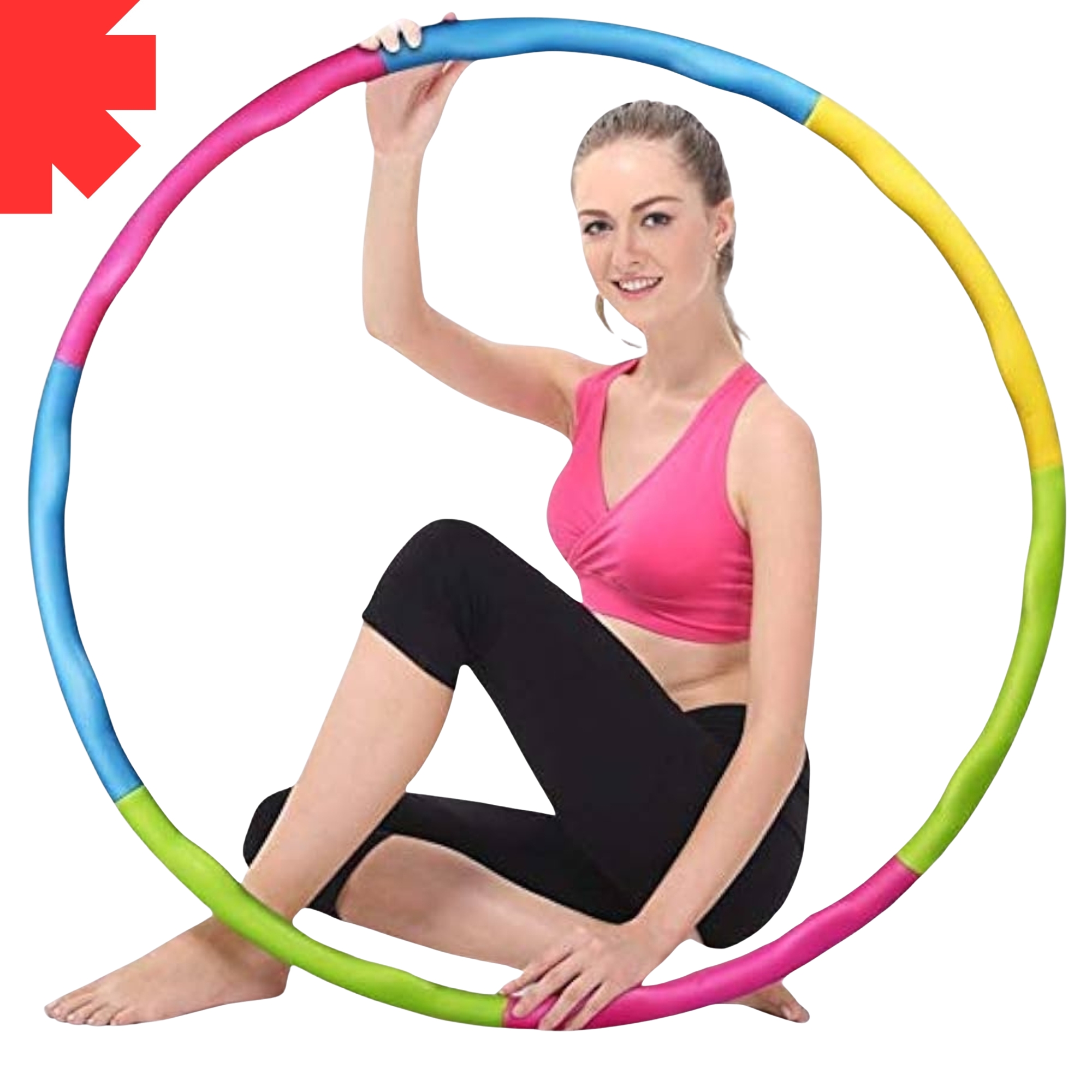Hula Hoop Ring For Girls, Boys, Kids & Adults | Hula Hoop Weighted Abdominal Massage Fitness Exercise Playing Adjustable Twister Rings