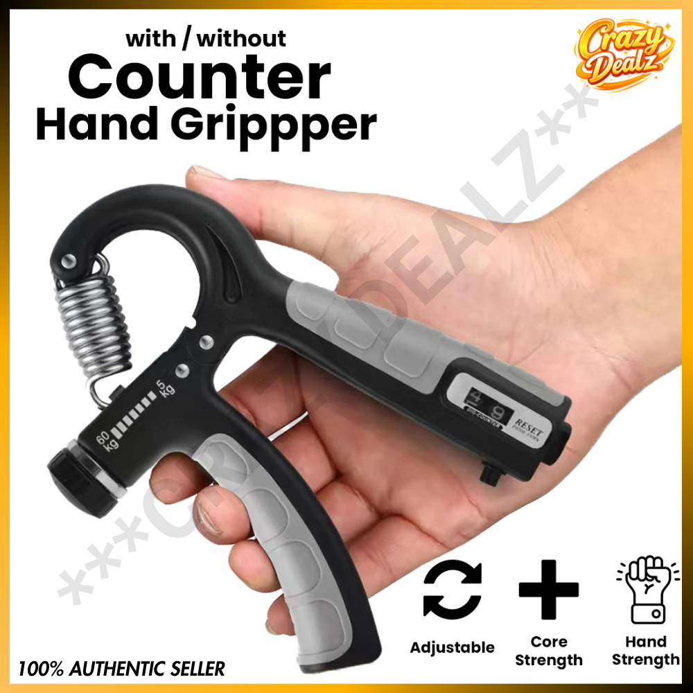 Adjustable Hand Gripper 5-60KG Grip Strengthener With Counter Non Slip Trainer For Fingers Wrist Forearm Exerciser Home Gym Fitness Men Women